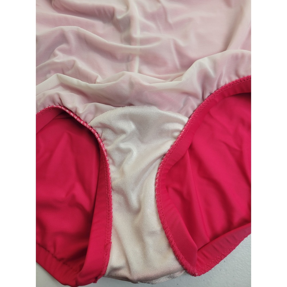 Maxine of Hollywood One Piece Swimsuit Swim Size 8 Pink Ruched Tummy‎ Control - Picture 12 of 13